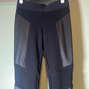 BCBGMaxAzria Mari Black Knit Moto Panel Pants